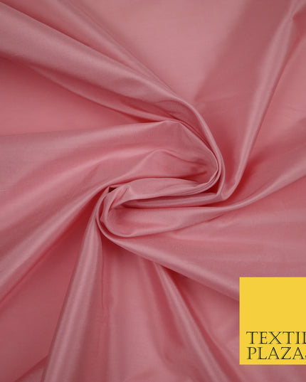 LIGHT PINK Premium Plain Dyed Faux Matte Silk TAFFETA Dress Fabric Material 3152