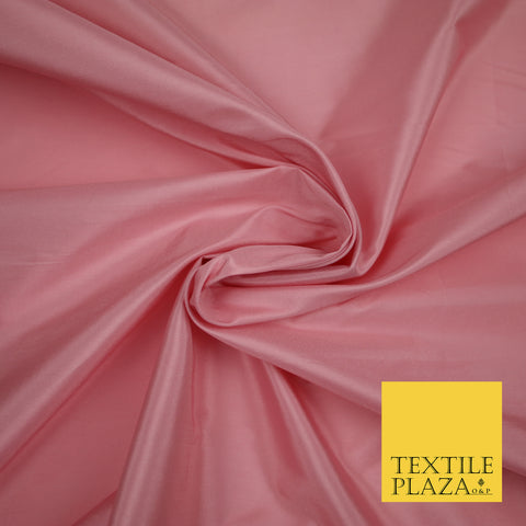 LIGHT PINK Premium Plain Dyed Faux Matte Silk TAFFETA Dress Fabric Material 3152