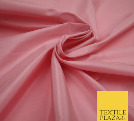 LIGHT PINK Premium Plain Dyed Faux Matte Silk TAFFETA Dress Fabric Material 3152