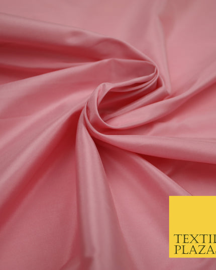 LIGHT PINK Premium Plain Dyed Faux Matte Silk TAFFETA Dress Fabric Material 3152