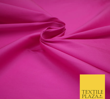 BUBBLEGUM PINK Premium Plain Dyed Faux Matte Silk TAFFETA Dress Fabric Material 3154