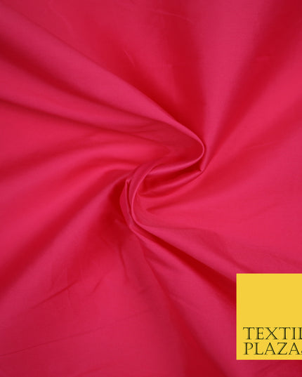 CANDY PINK Premium Plain Dyed Faux Matte Silk TAFFETA Dress Fabric Material 3155
