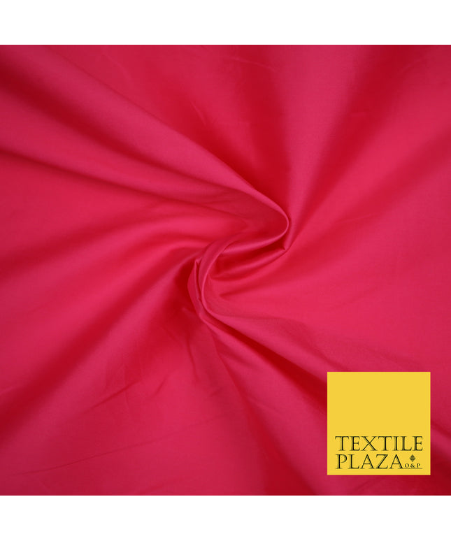 CANDY PINK Premium Plain Dyed Faux Matte Silk TAFFETA Dress Fabric Material 3155