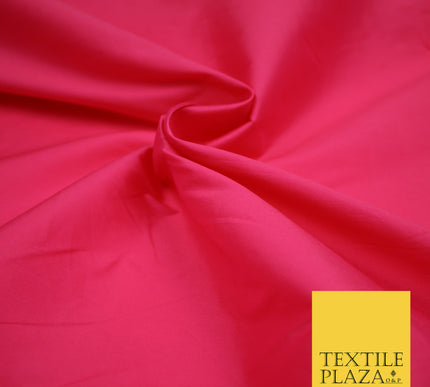 CANDY PINK Premium Plain Dyed Faux Matte Silk TAFFETA Dress Fabric Material 3155