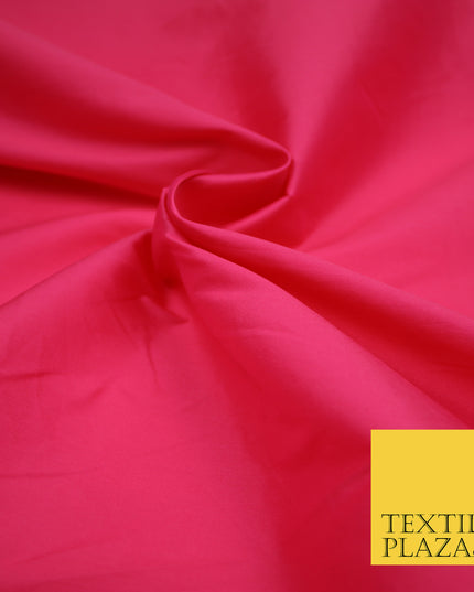 CANDY PINK Premium Plain Dyed Faux Matte Silk TAFFETA Dress Fabric Material 3155