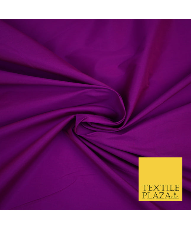 MAGENTA Premium Plain Dyed Faux Matte Silk TAFFETA Dress Fabric Material 3157