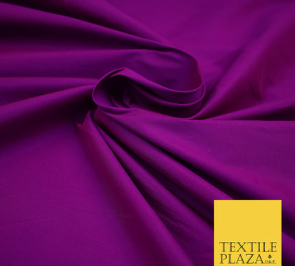 MAGENTA Premium Plain Dyed Faux Matte Silk TAFFETA Dress Fabric Material 3157