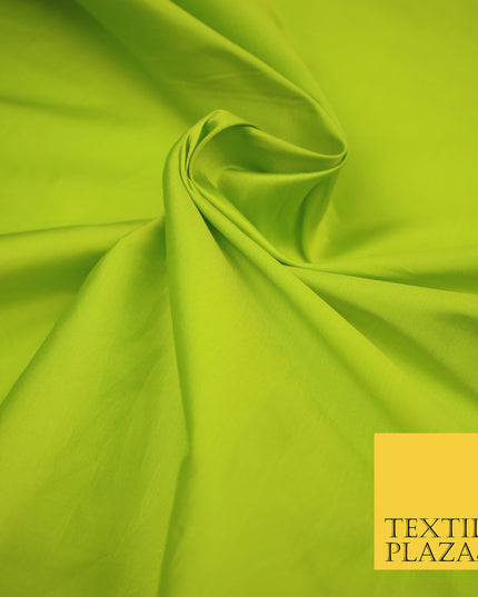 FLO GREEN / PARROT / LIME Premium Plain Dyed Faux Matte Silk TAFFETA Dress Fabric Material 3160