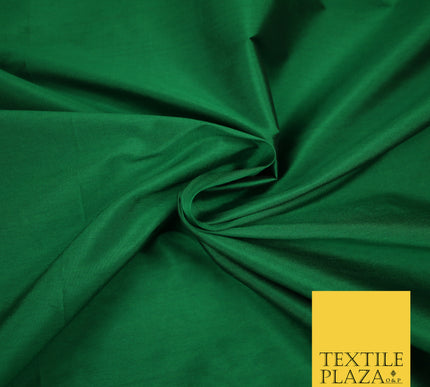 EMERALD GREEN Premium Plain Dyed Faux Matte Silk TAFFETA Dress Fabric Material 3162