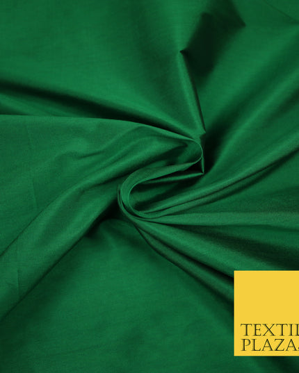 EMERALD GREEN Premium Plain Dyed Faux Matte Silk TAFFETA Dress Fabric Material 3162