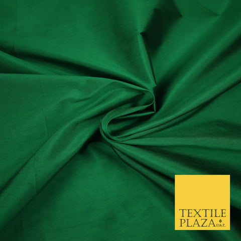 EMERALD GREEN Premium Plain Dyed Faux Matte Silk TAFFETA Dress Fabric Material 3162