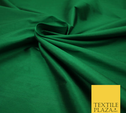 EMERALD GREEN Premium Plain Dyed Faux Matte Silk TAFFETA Dress Fabric Material 3162