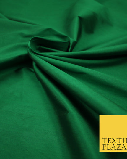EMERALD GREEN Premium Plain Dyed Faux Matte Silk TAFFETA Dress Fabric Material 3162