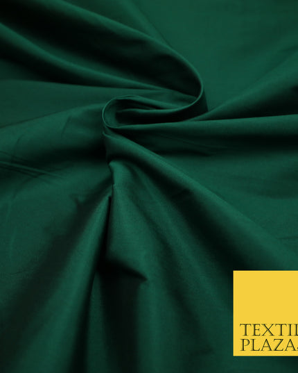 FOREST GREEN Premium Plain Dyed Faux Matte Silk TAFFETA Dress Fabric Material 3163