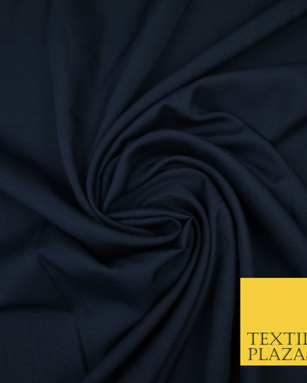 NAVY BLUE Plain Dyed Soft Powder Crepe Matt Lining Dress 100% Polyester Budget Fabric 44" 3235