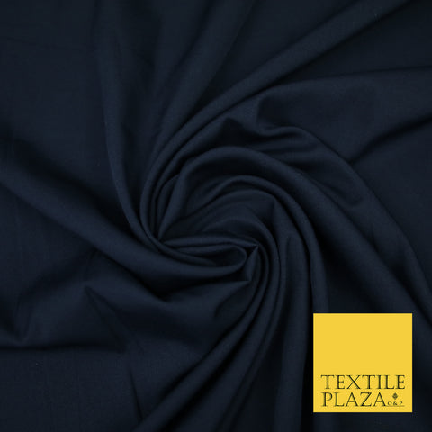 NAVY BLUE Plain Dyed Soft Powder Crepe Matt Lining Dress 100% Polyester Budget Fabric 44" 3235