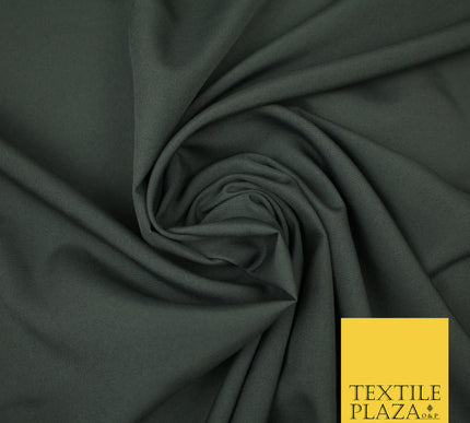 GUNMETAL GREY Plain Dyed Soft Powder Crepe Matt Lining Dress 100% Polyester Budget Fabric 44" 3236
