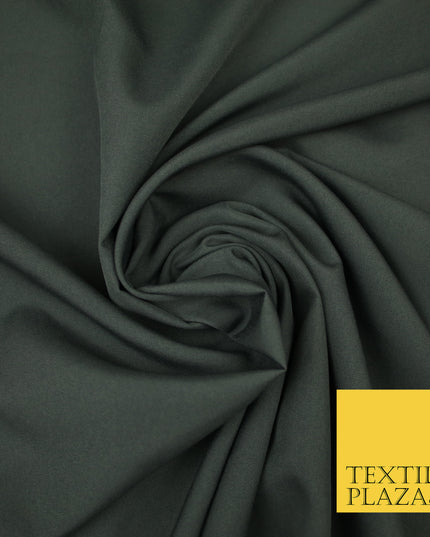 GUNMETAL GREY Plain Dyed Soft Powder Crepe Matt Lining Dress 100% Polyester Budget Fabric 44" 3236
