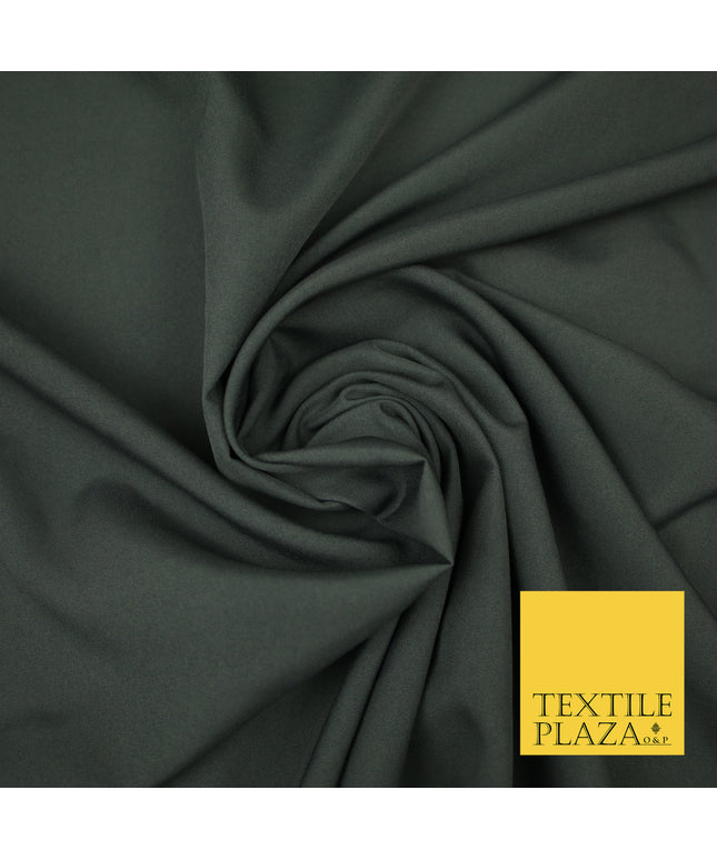 GUNMETAL GREY Plain Dyed Soft Powder Crepe Matt Lining Dress 100% Polyester Budget Fabric 44" 3236