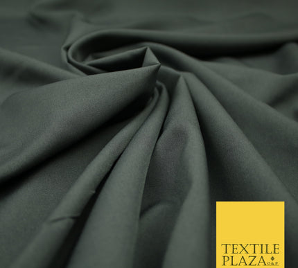 GUNMETAL GREY Plain Dyed Soft Powder Crepe Matt Lining Dress 100% Polyester Budget Fabric 44" 3236