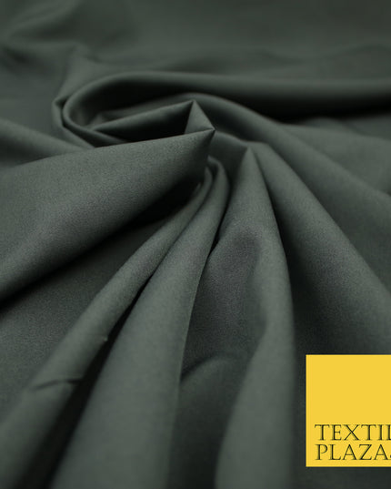 GUNMETAL GREY Plain Dyed Soft Powder Crepe Matt Lining Dress 100% Polyester Budget Fabric 44" 3236