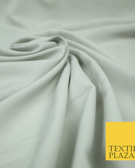 SILVER GREY Plain Dyed Soft Powder Crepe Matt Lining Dress 100% Polyester Budget Fabric 44" 3238