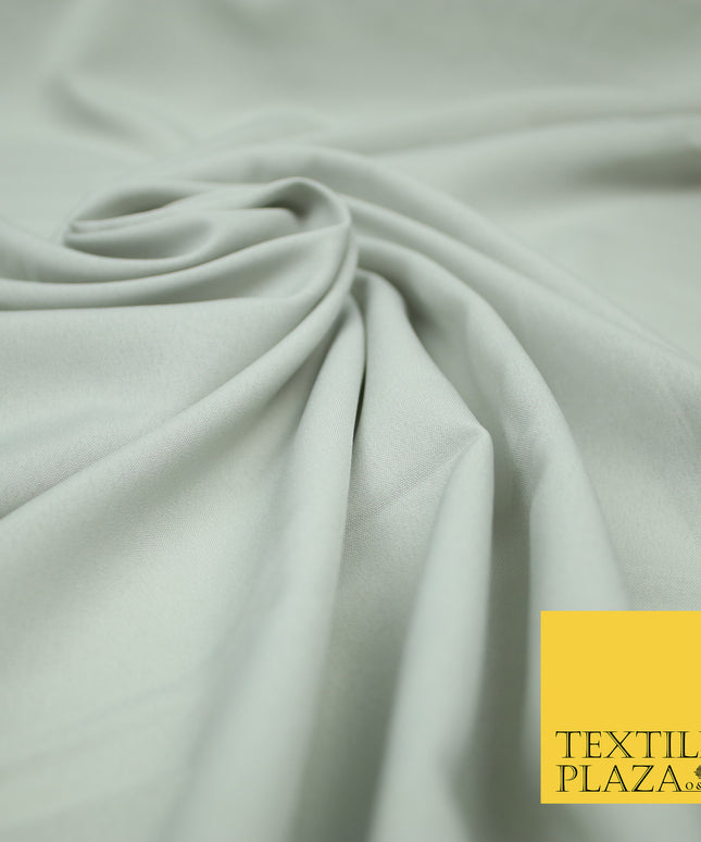 SILVER GREY Plain Dyed Soft Powder Crepe Matt Lining Dress 100% Polyester Budget Fabric 44" 3238
