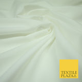 OFF WHITE Plain Dyed Soft Powder Crepe Matt Lining Dress 100% Polyester Budget Fabric 44" 3241
