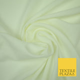 IVORY Plain Dyed Soft Powder Crepe Matt Lining Dress 100% Polyester Budget Fabric 44" 3242
