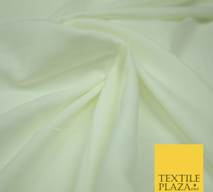 IVORY Plain Dyed Soft Powder Crepe Matt Lining Dress 100% Polyester Budget Fabric 44" 3242