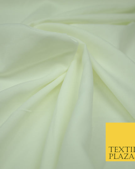 IVORY Plain Dyed Soft Powder Crepe Matt Lining Dress 100% Polyester Budget Fabric 44" 3242