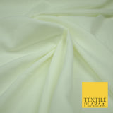 IVORY Plain Dyed Soft Powder Crepe Matt Lining Dress 100% Polyester Budget Fabric 44" 3242