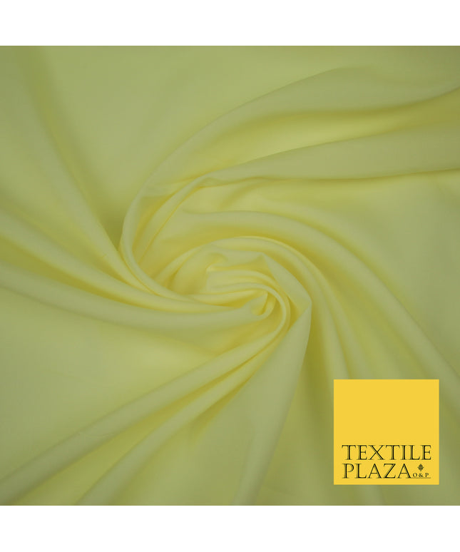 CREAM Plain Dyed Soft Powder Crepe Matt Lining Dress 100% Polyester Budget Fabric 44" 3243