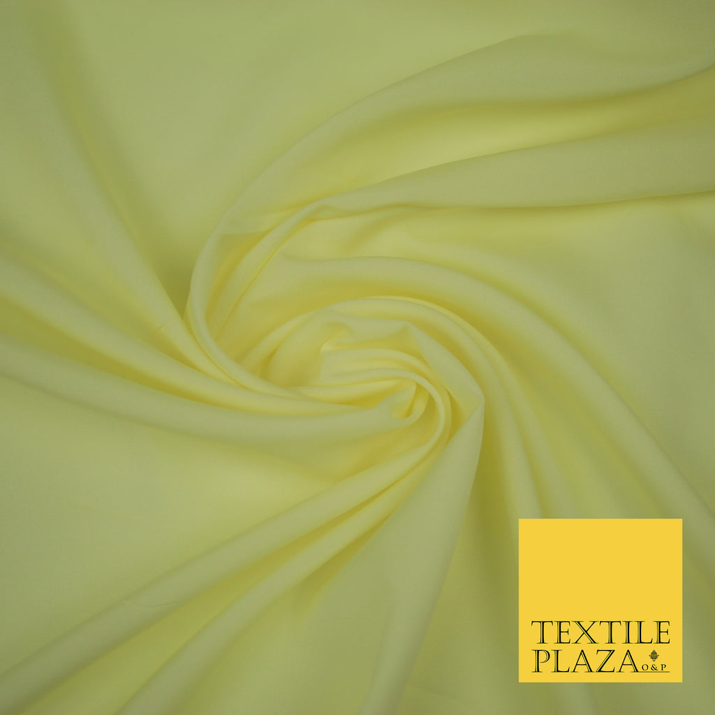 CREAM Plain Dyed Soft Powder Crepe Matt Lining Dress 100% Polyester Budget Fabric 44" 3243