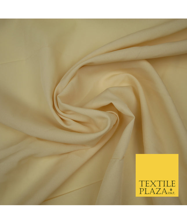 ECRU Plain Dyed Soft Powder Crepe Matt Lining Dress 100% Polyester Budget Fabric 44" 3244