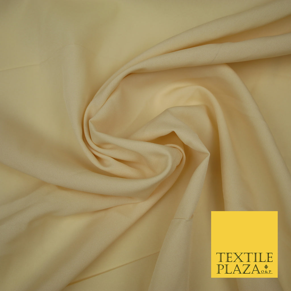 ECRU Plain Dyed Soft Powder Crepe Matt Lining Dress 100% Polyester Budget Fabric 44" 3244