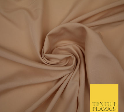 NUDE SKIN Plain Dyed Soft Powder Crepe Matt Lining Dress 100% Polyester Budget Fabric 44" 3245