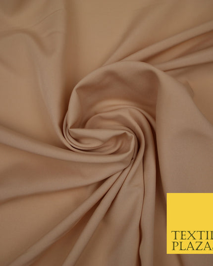 NUDE SKIN Plain Dyed Soft Powder Crepe Matt Lining Dress 100% Polyester Budget Fabric 44" 3245