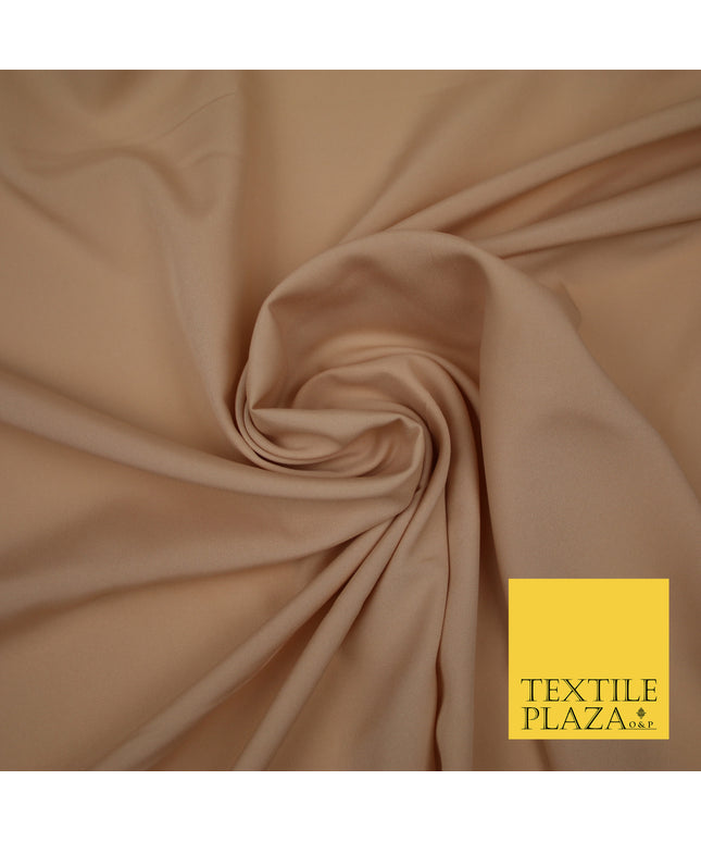 NUDE SKIN Plain Dyed Soft Powder Crepe Matt Lining Dress 100% Polyester Budget Fabric 44" 3245