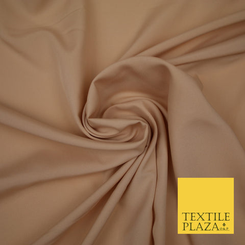 NUDE SKIN Plain Dyed Soft Powder Crepe Matt Lining Dress 100% Polyester Budget Fabric 44" 3245