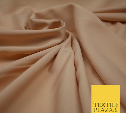 NUDE SKIN Plain Dyed Soft Powder Crepe Matt Lining Dress 100% Polyester Budget Fabric 44" 3245