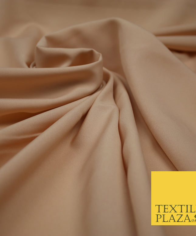 NUDE SKIN Plain Dyed Soft Powder Crepe Matt Lining Dress 100% Polyester Budget Fabric 44" 3245