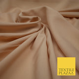 NUDE SKIN Plain Dyed Soft Powder Crepe Matt Lining Dress 100% Polyester Budget Fabric 44" 3245