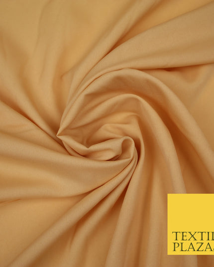 HONEY GOLD Plain Dyed Soft Powder Crepe Matt Lining Dress 100% Polyester Budget Fabric 44" 3248