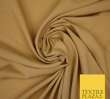 ANTIQUE GOLD Plain Dyed Soft Powder Crepe Matt Lining Dress 100% Polyester Budget Fabric 44" 3249