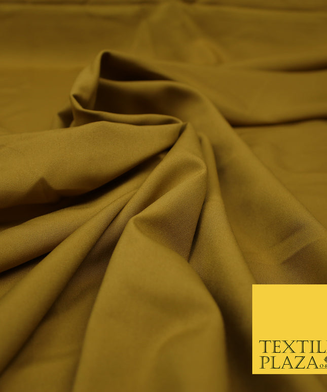 GINGER Plain Dyed Soft Powder Crepe Matt Lining Dress 100% Polyester Budget Fabric 44" 3250
