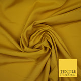 OCHRE YELLOW Plain Dyed Soft Powder Crepe Matt Lining Dress 100% Polyester Budget Fabric 44" 3251