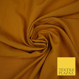 MUSTARD Plain Dyed Soft Powder Crepe Matt Lining Dress 100% Polyester Budget Fabric 44" 3252