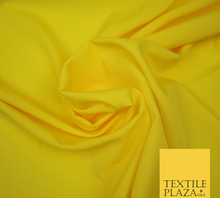 YELLOW Plain Dyed Soft Powder Crepe Matt Lining Dress 100% Polyester Budget Fabric 44" 3253