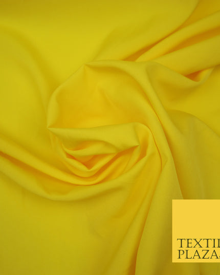 YELLOW Plain Dyed Soft Powder Crepe Matt Lining Dress 100% Polyester Budget Fabric 44" 3253